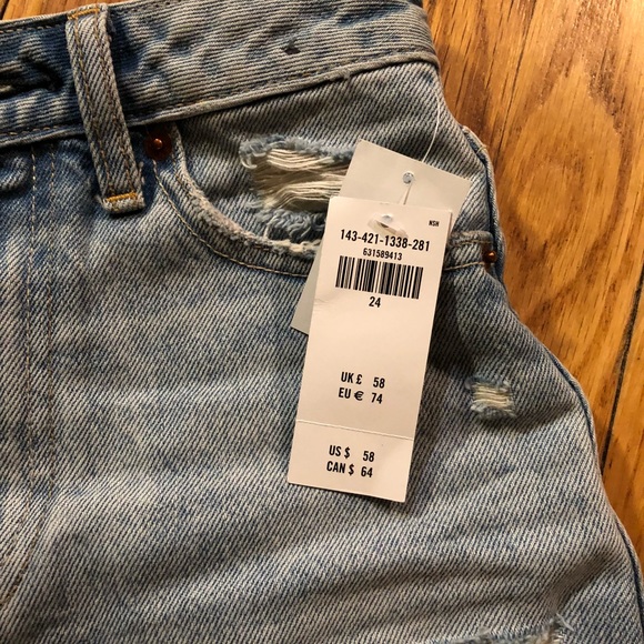 NWT Abercrombie & Fitch Distressed Denim Skirt - Picture 2 of 6
